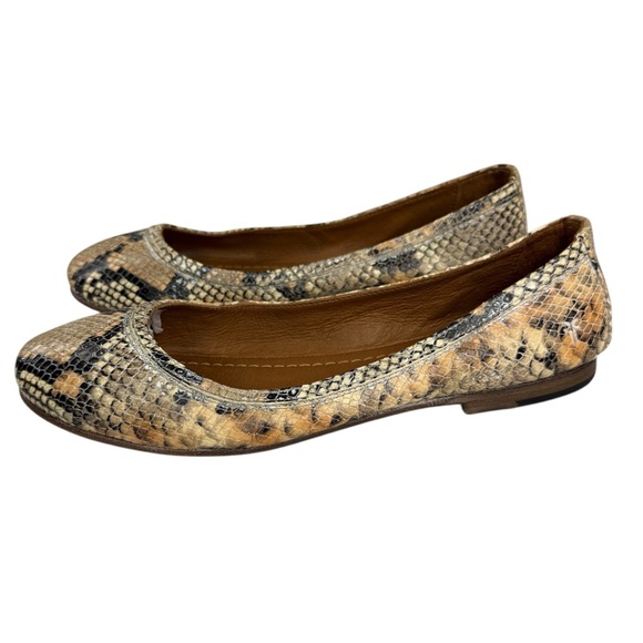 Frye Carson Python Snake Embossed Ballet Flats Women’s Size 9.5 - Picture 6 of 16